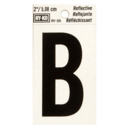 Hy-Ko 2In Reflective Letter B, 10PK B00413